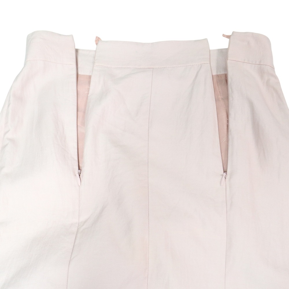 Akris Cotton Silk Pencil Skirt US 8 Knee Length Pink Business Career Minimalist - Picture 14 of 16